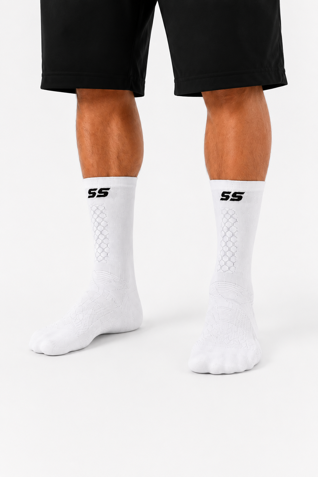 Paire de chaussettes de compression sport Sock-Sport coloris blanc et bleu